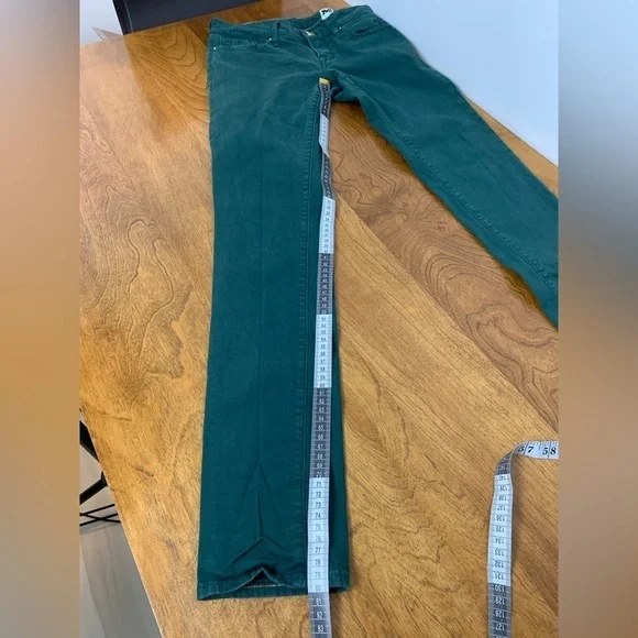 M Missoni Denim Jeans Green Low Rise Skinny Size 26 Designer Italy Cotton Blend - Picture 9 of 16